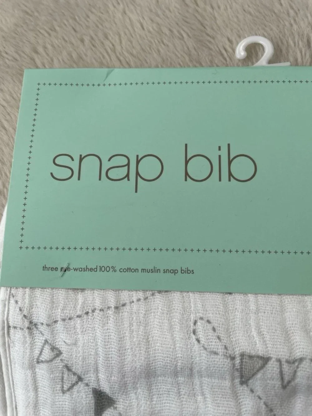 SALE! NWT Aden + Anais Classic Snap Cotton Muslin Bib Set  3-PK